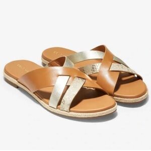 COLE HAAN | Florens Zerogrand Leather Sandals Slides